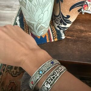 Thai Silver and Turquoise Women's Bracelet Set